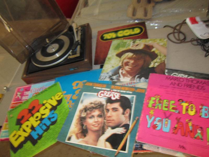 lot 65 image: Record player and vinyl records...