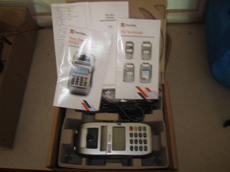 lot 72 image: First Data credit card terminal...