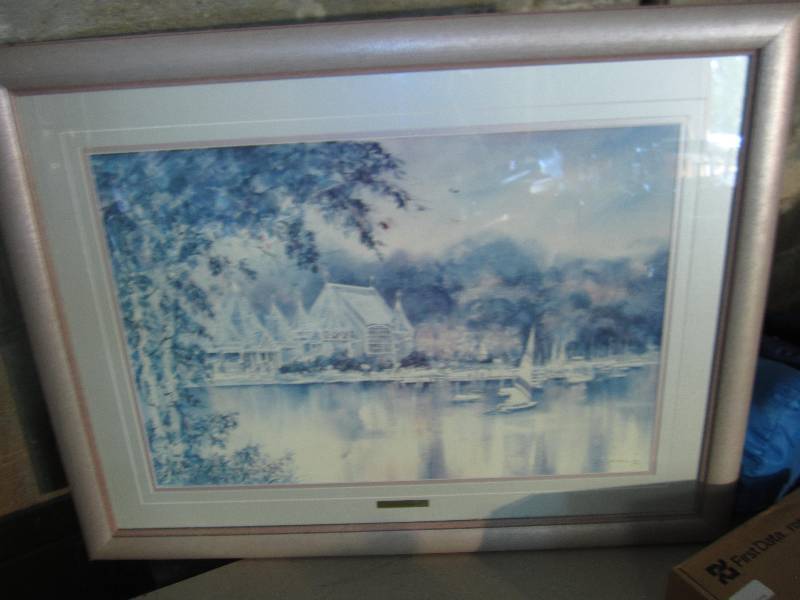 lot 74 image: Sunny Afternoon Framed art, numbere...