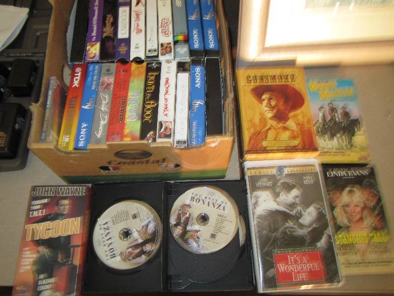 lot 75 image: Bonanza DVDs, western and other VHS...
