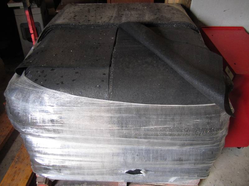 lot 96 image: Pallet of rubber roof repair sheets...