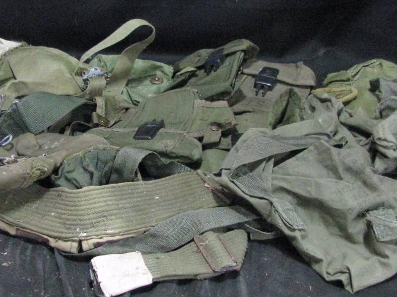 lot 45 image: Misc. Military pouches & belts