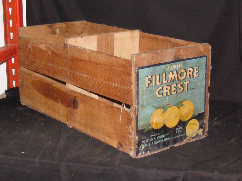 Wood Orange Crate  Antique Collectibles Consignment 2 