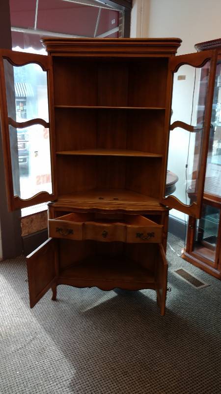 Vintage Corner Curio Cabinet