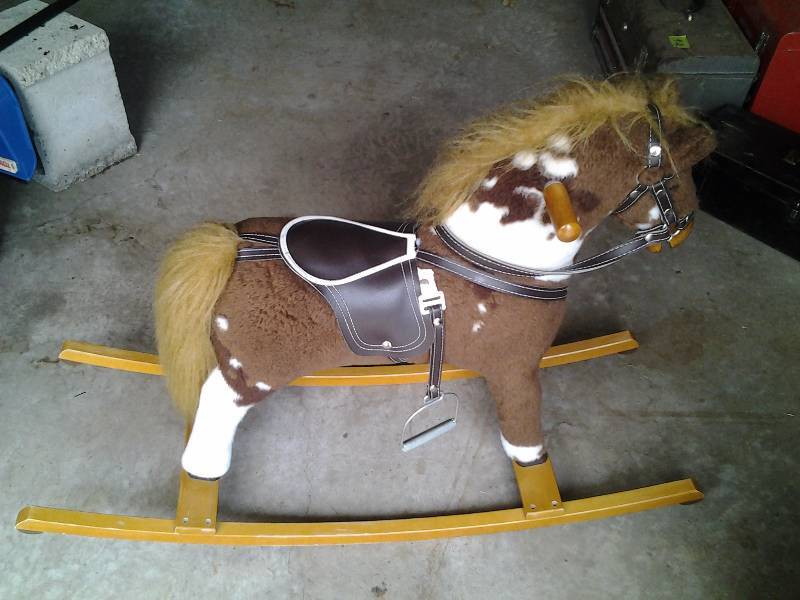 lot 54 image: Plush Rocking Horse