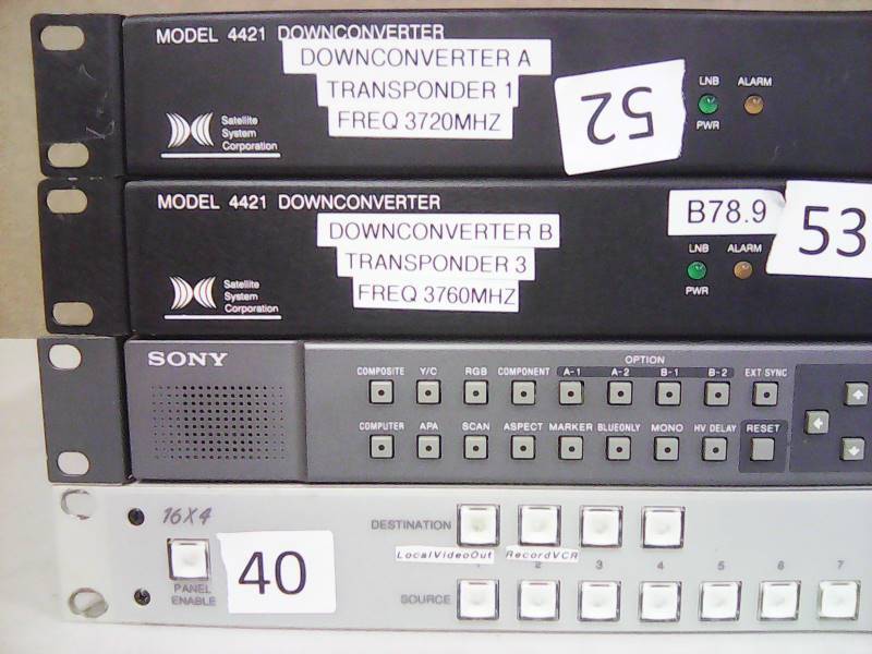 lot 34 image: (1) Hedco Leitch Switcher (2) Satellite Systems Converters