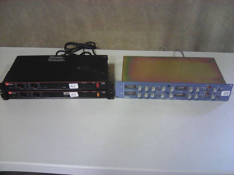 lot 40 image: (2) JBL Dual Channel Audio Amplifiers (1) Orban Audio Processor