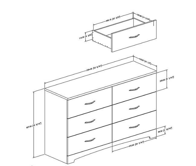South Shore Step One Dresser - Gray Oak