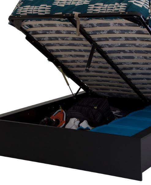 Home Source - Gas Lift Queen Pick-up Bed - Black