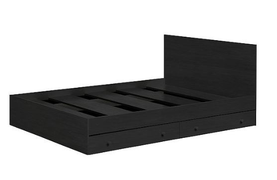 lot 22 image: alcove Platform Bed with Storage Drawers FULL - Black