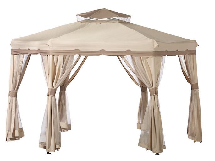 lot 1 image: 12 Portable Hexagon Gazebo