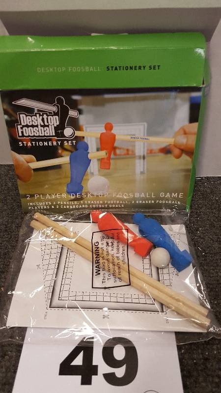 lot 49 image: Desktop Foosball Stationary Set  Office Antics