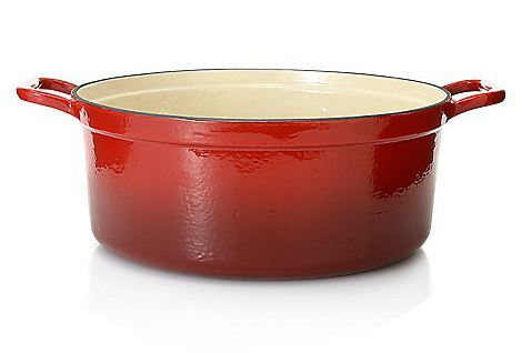 lot 47 image: Cooks Tradition Stick-Resistant Enameled Cast Iron 9 qt Dutch Oven w Lid - Copper