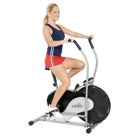 lot 85 image: LifeMax Dual-Action Exercise Bike with Fan