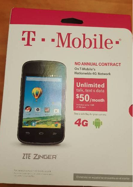 lot 44 image: T-Mobile ZTE Zinger Pre-Paid Phone