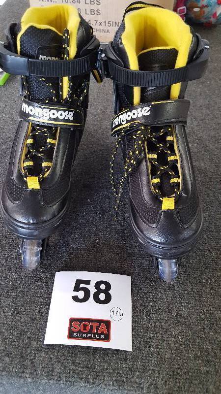 lot 58 image: Boys Mongoose Inline Skates  Large
