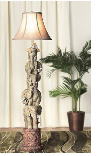 lot 67 image: Elephant Floor Lamp