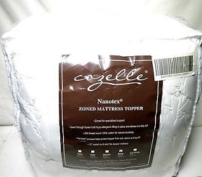lot 23 image: Cozelle 260TC 100% Cotton Nano-Tex 2 Gusseted Mattress Topper - King