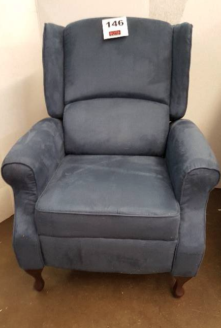 lot 146 image: Microfiber Wingback Recliner