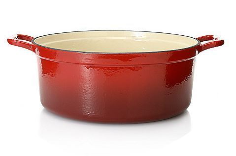 lot 47 image: Cooks Tradition Stick-Resistant Enameled Cast Iron 9 qt Dutch Oven w Lid - Copper