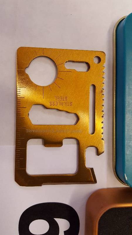 lot 68 image: 11 in 1 Pocket Survival Credit Card Multi-Tool