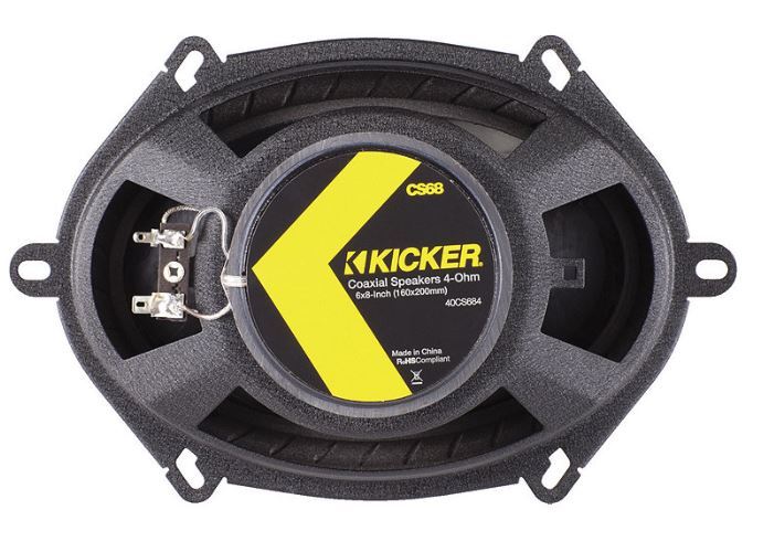 lot 9 image: Kicker CS Series 225-Watt 6 x 8 Coaxial Speakers Pair