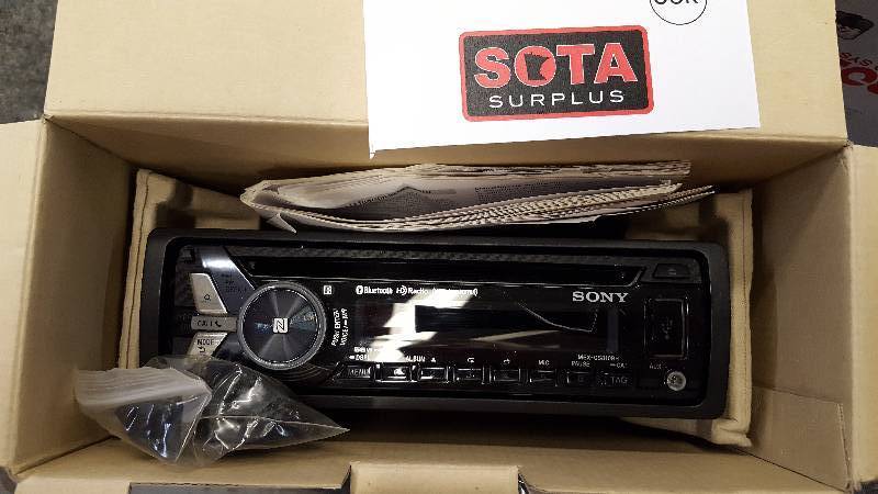lot 104 image: Sony 220-Watt CD Car Stereo with Bluetooth
