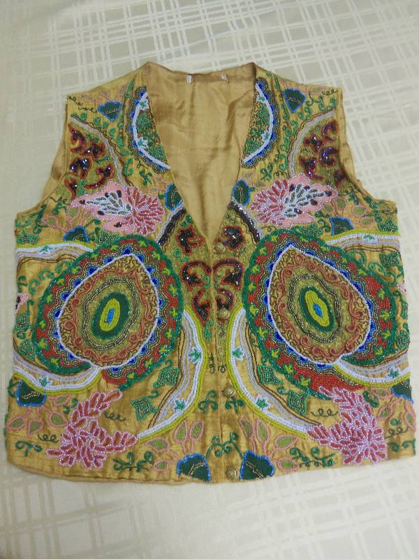 Beaded Silk Vest