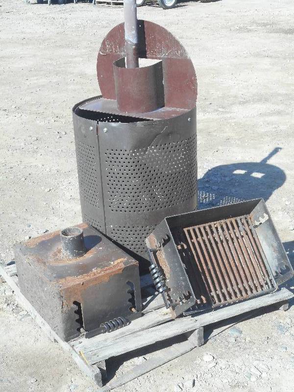 Lot Of (2) Used Cast Iron Park Gril...
