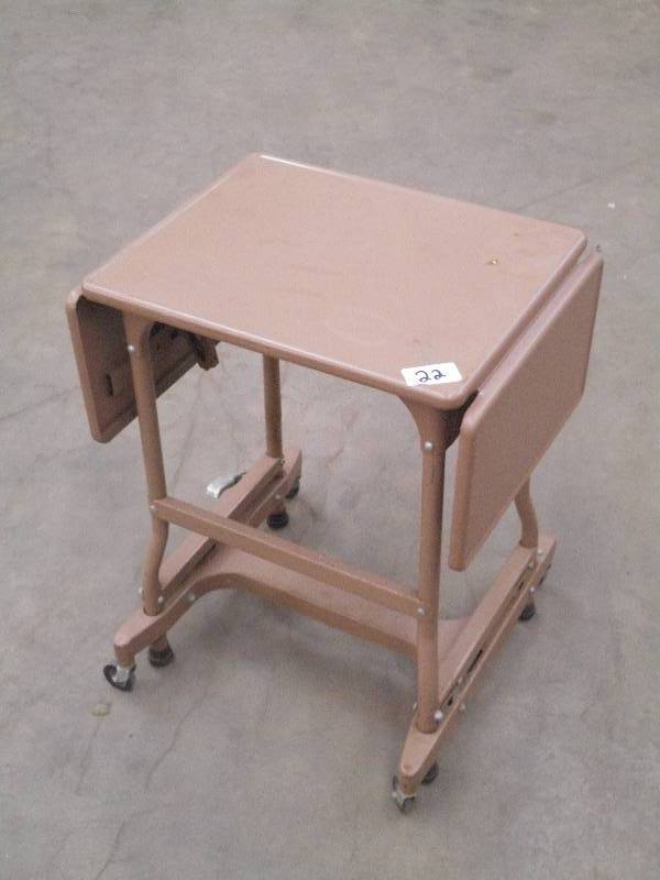 Rolling Steel Table With Fold-Down ...
