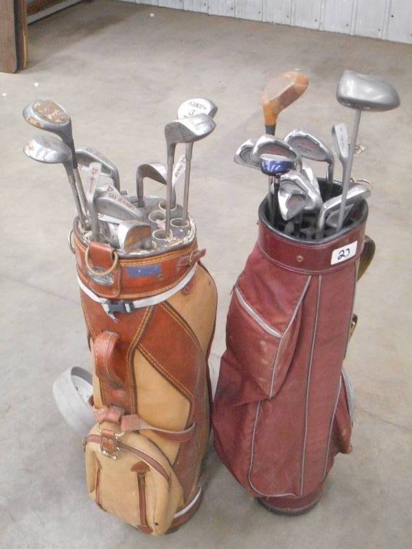 (2) Sets Of Vintage Golf Clubs With...