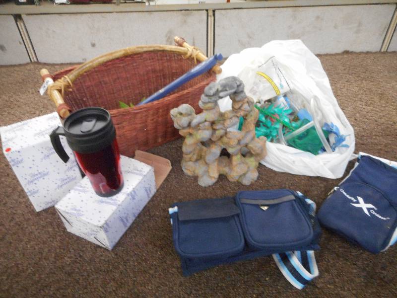 Lot Of Wicker Basket, Bag Of Fish ...