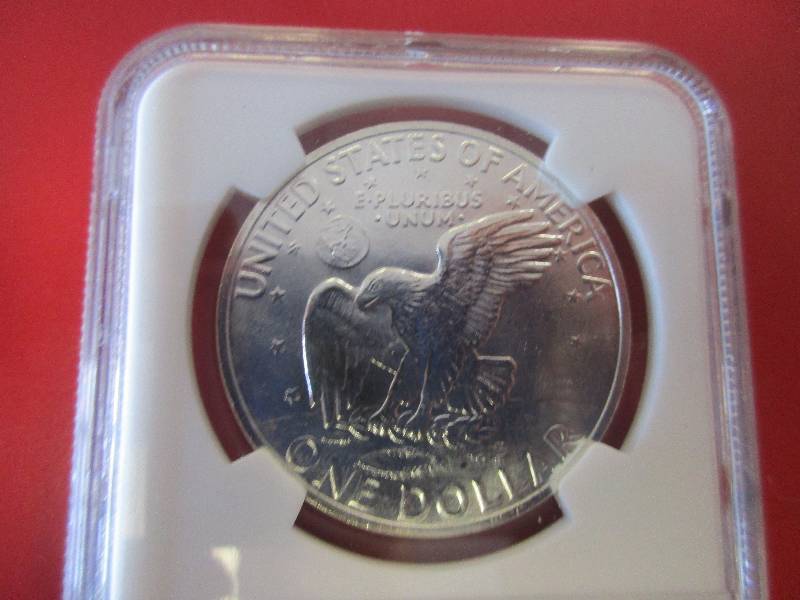 22. 1971-S Eisenhower 40% silver dollar certified by NGC in Mint State COndition