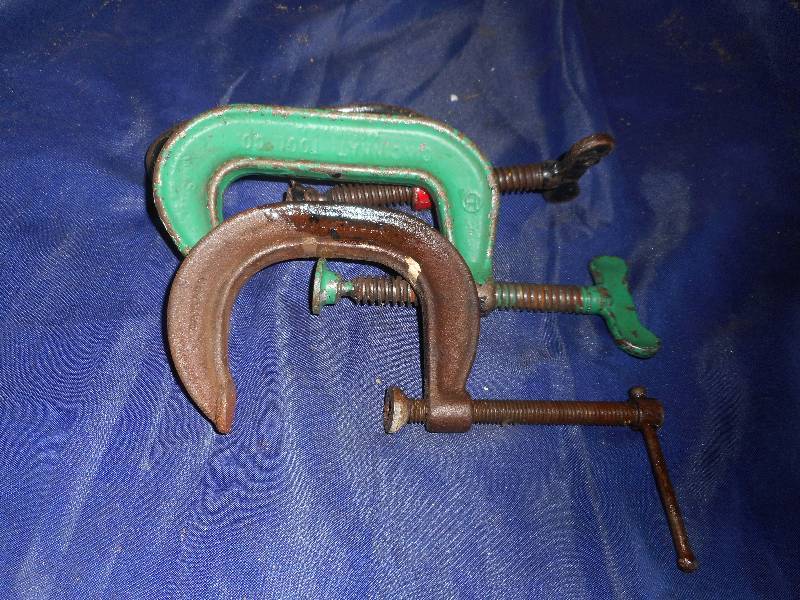 set of 3 metal c clamps