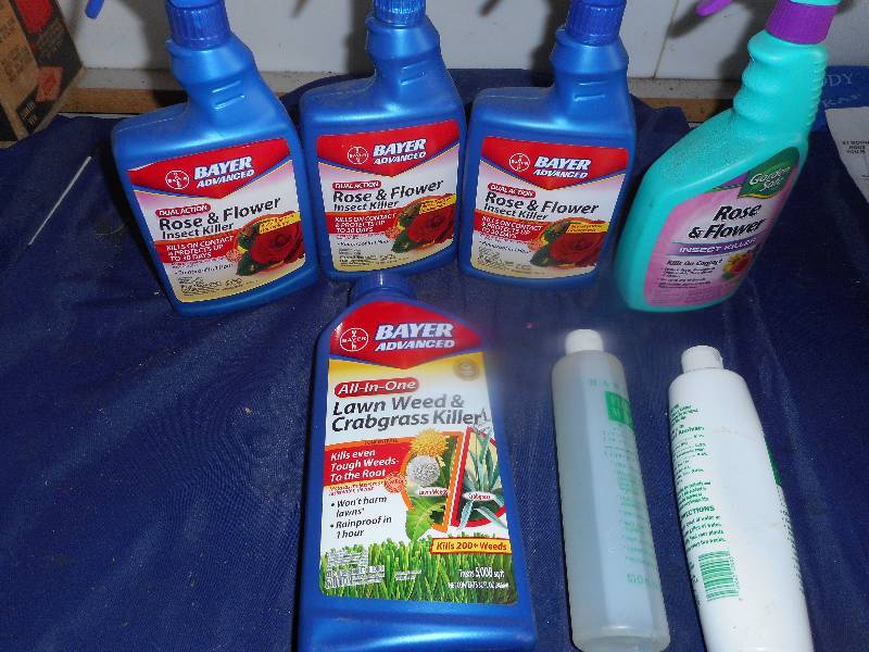 bottles of insect flower repellent