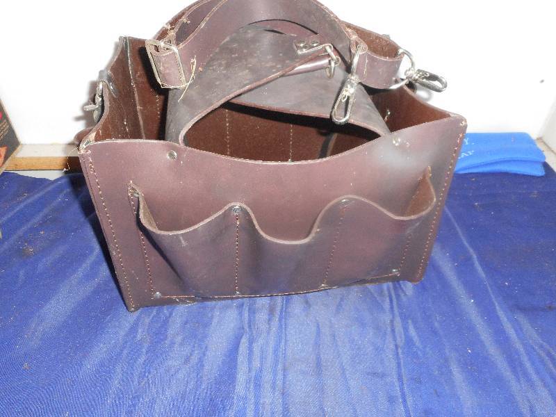 leather gardening satchel