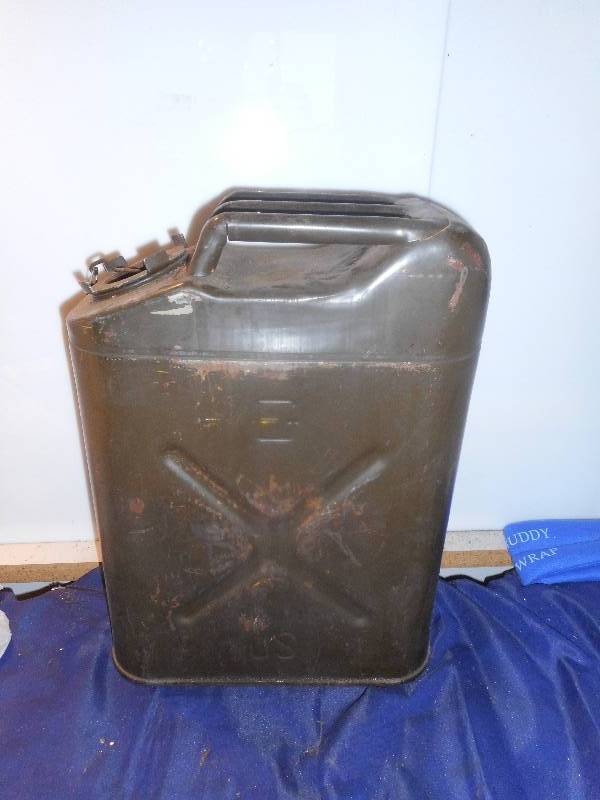 vintage army gas can
