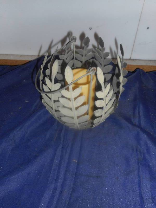 vintage metal hanging candle holder