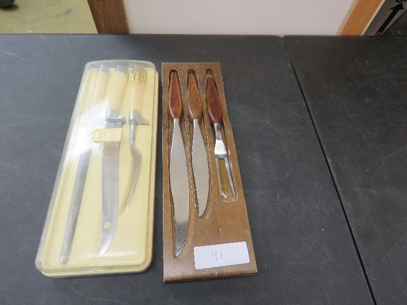 lot 41 image: Carving knife sets