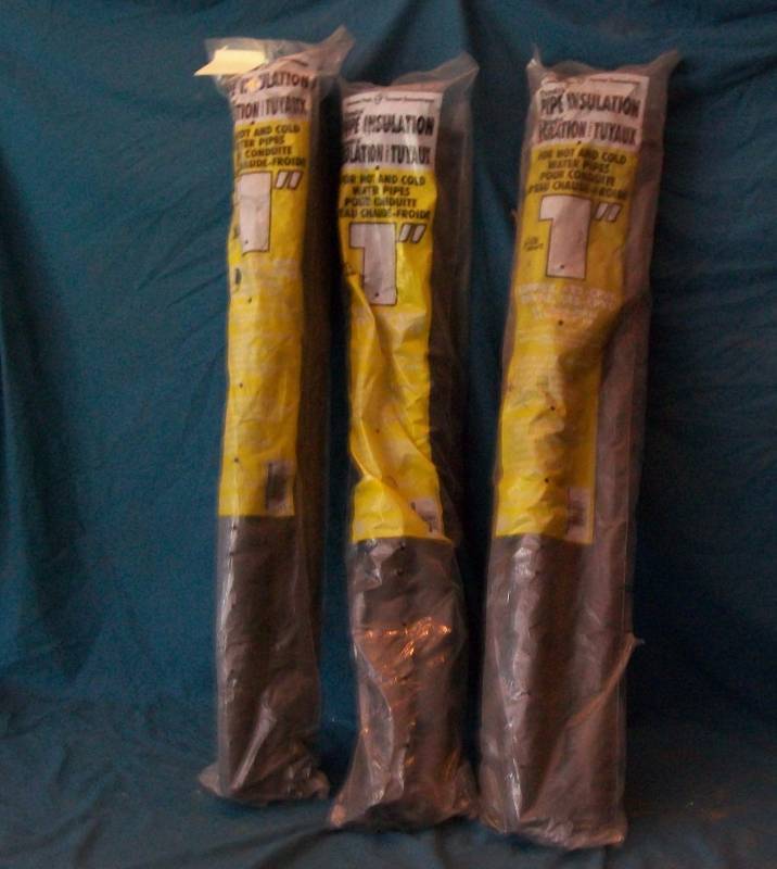 lot 24 image: 3 Bags of Tundra 38 Thick Foam Pipe InsulatersTotaling 36. Fits 1 pipesFor Hot & Cold Water.