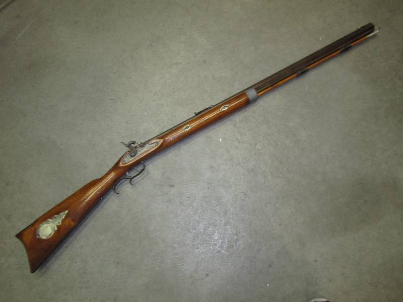 lot 2 image: .50 caliber Hawkins rifle, black po...
