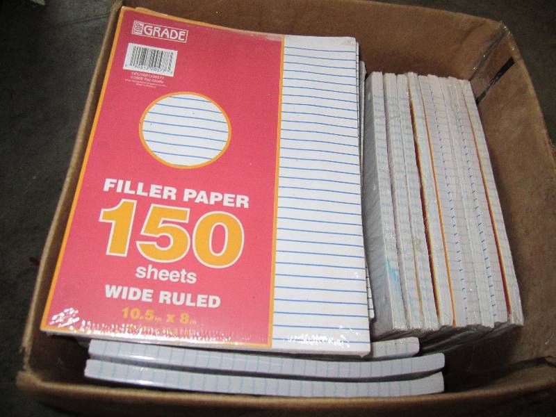 lot 87 image: Case of wide lined looose leaf pape...