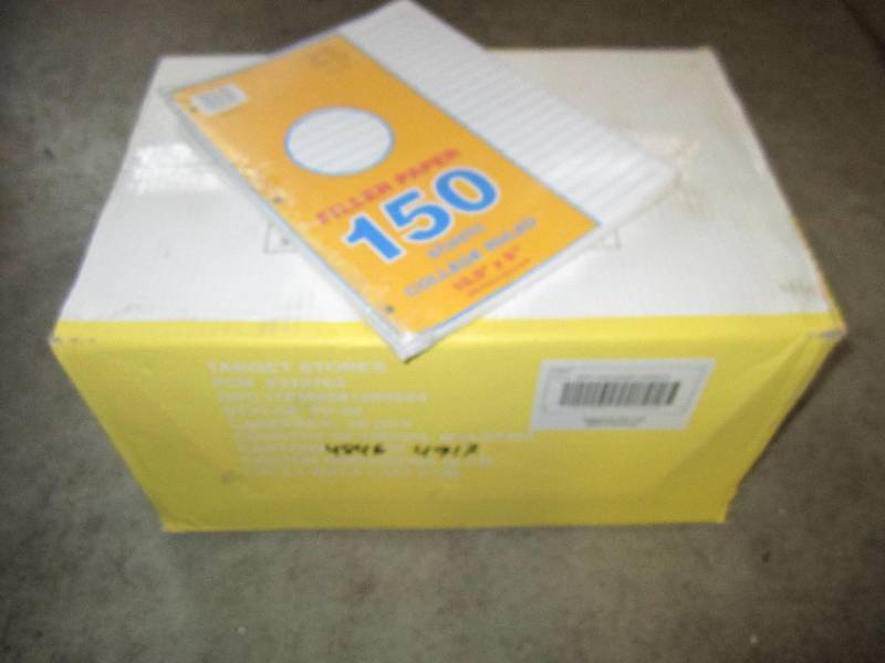 lot 88 image: Box of narrow ruled loose leaf pape...