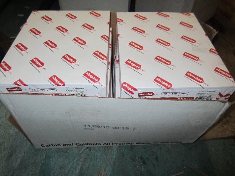 lot 97 image: Case of 10 reams of 8.5 x 11 plain ...