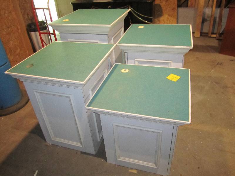 lot 26 image: 4 part pedestal display, each secti...