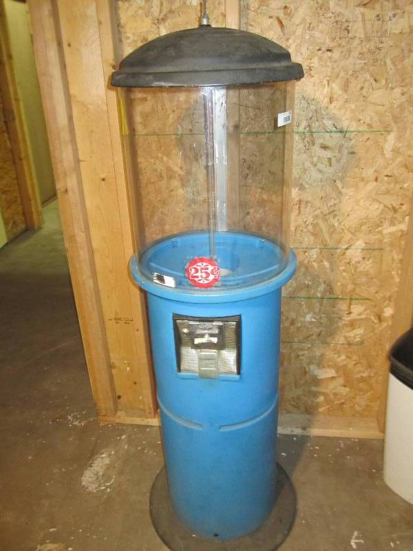 lot 24 image: Gumball dispenser, no keys, locks c...