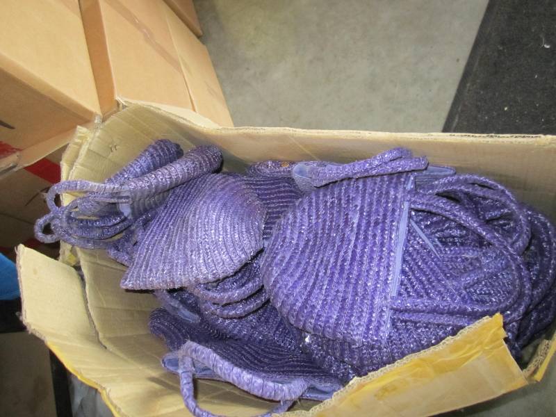 lot 127 image: big box of purple purses...
