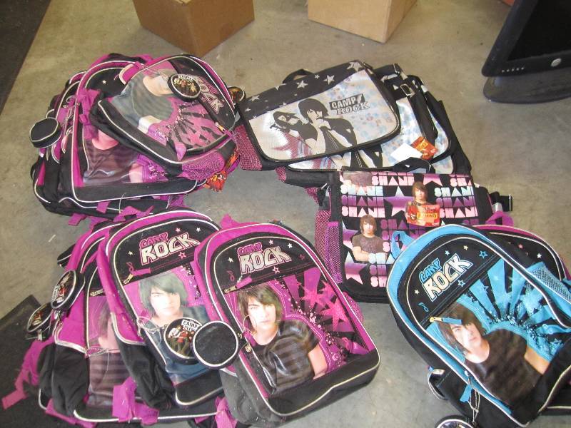 lot 139 image: Lot of camp rock back packs ...