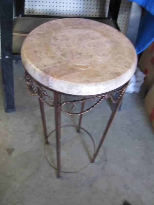 lot 164 image: Very nice stool or stand metal with...