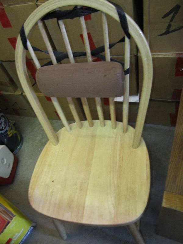 lot 166 image: Wooden chair with back pad...